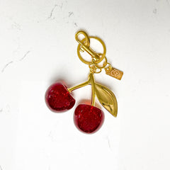 Tethered Cherry Bag Charm